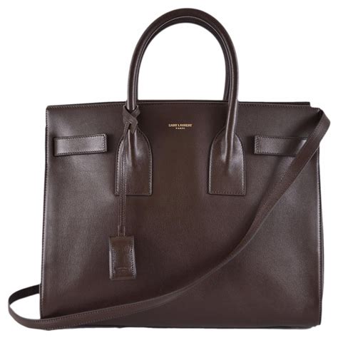 yves saint laurent sac de jour handbag dark brown|SAC DE JOUR in supple vegetable leather .